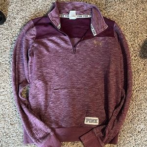 Maroon quarter zip up Pink Vs